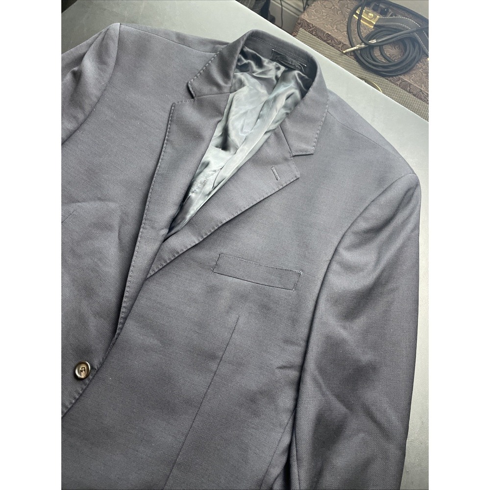 Ralph Lauren Deep Navy Black Label Slim Fit 100% Wool  Blazer Sport Jacket 46L